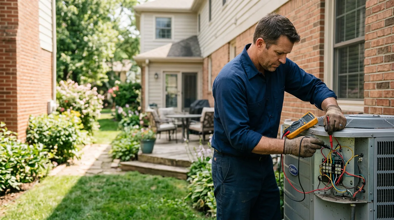 HVAC technician working near Woodbury Heights, NJ